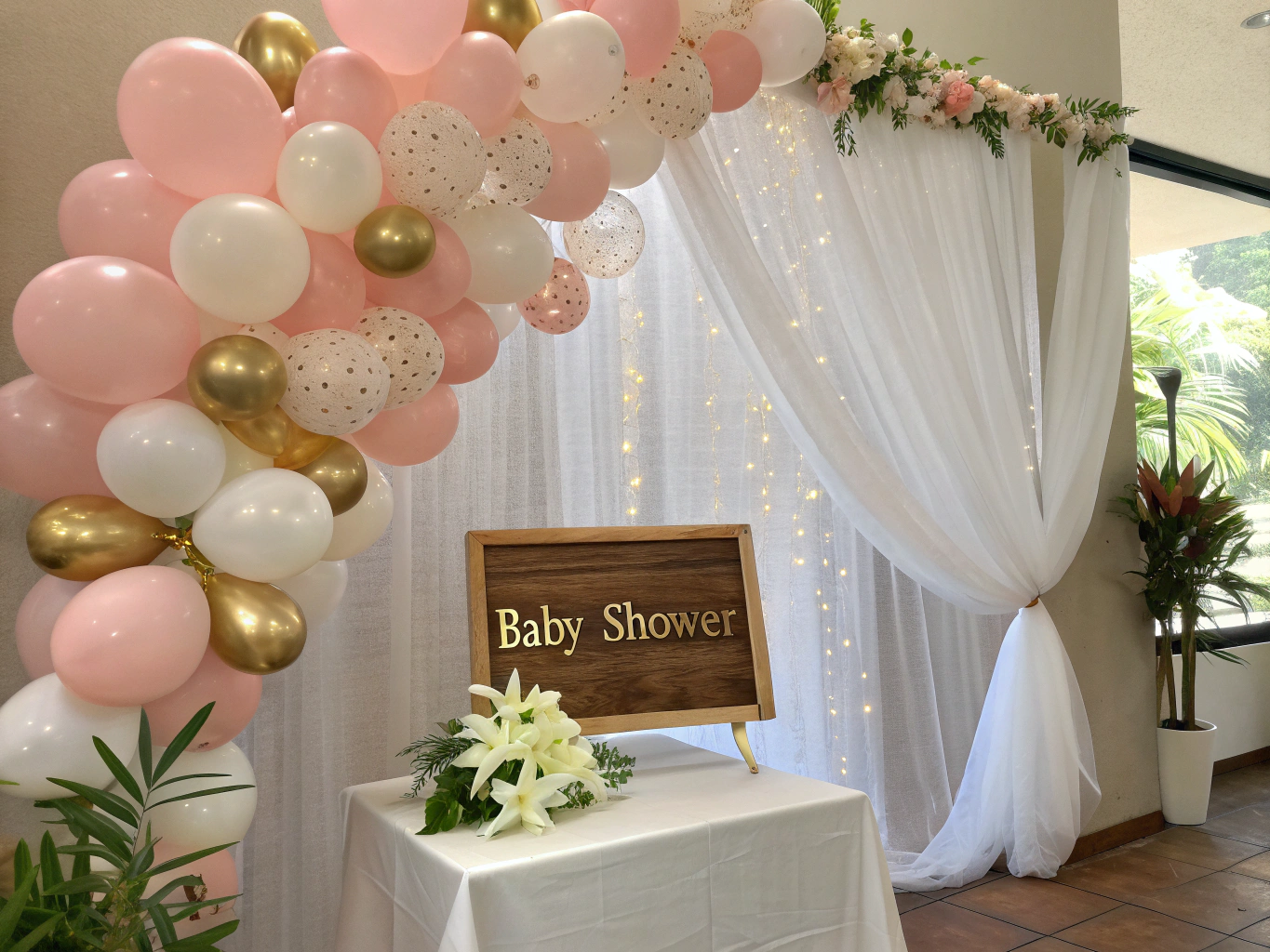 Dreamy Pastel Cascade Arch